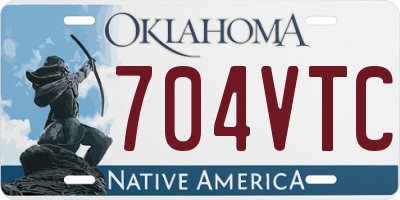 OK license plate 704VTC