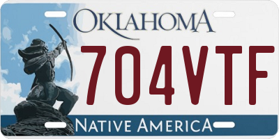 OK license plate 704VTF
