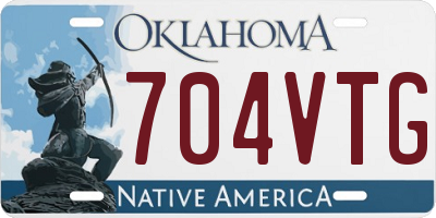 OK license plate 704VTG