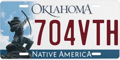 OK license plate 704VTH