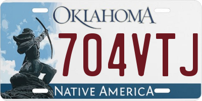 OK license plate 704VTJ