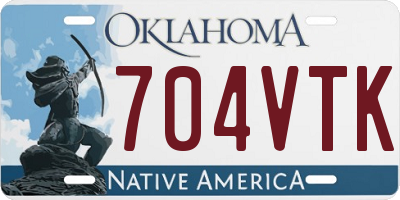 OK license plate 704VTK
