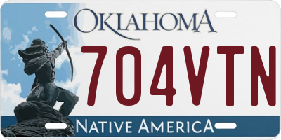 OK license plate 704VTN