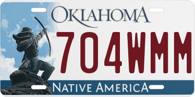 OK license plate 704WMM