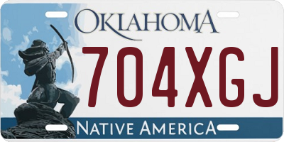 OK license plate 704XGJ