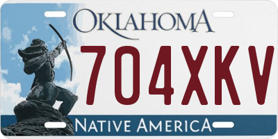 OK license plate 704XKV