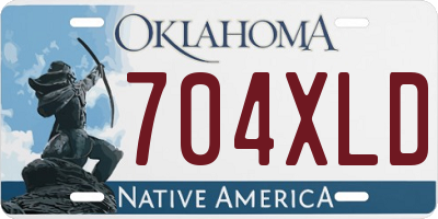 OK license plate 704XLD