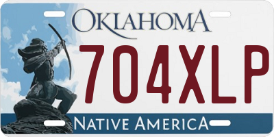 OK license plate 704XLP