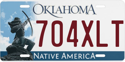 OK license plate 704XLT