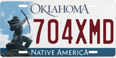 OK license plate 704XMD