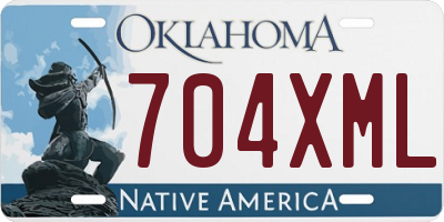 OK license plate 704XML