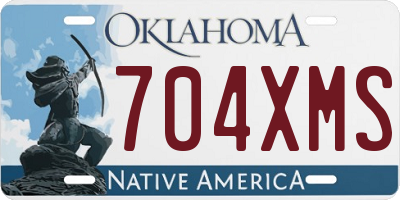 OK license plate 704XMS