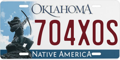 OK license plate 704XOS