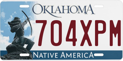 OK license plate 704XPM