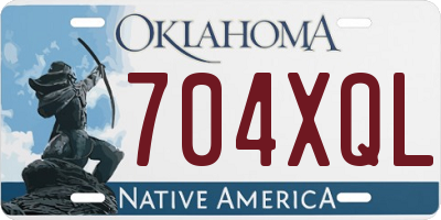 OK license plate 704XQL
