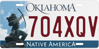 OK license plate 704XQV