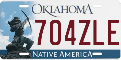 OK license plate 704ZLE