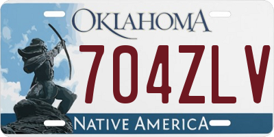 OK license plate 704ZLV