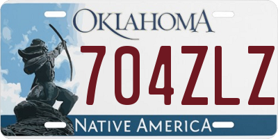 OK license plate 704ZLZ