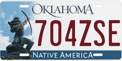 OK license plate 704ZSE