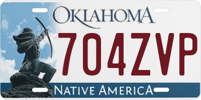 OK license plate 704ZVP