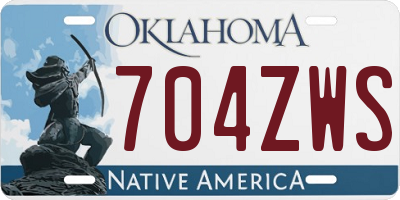 OK license plate 704ZWS