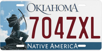 OK license plate 704ZXL