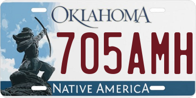 OK license plate 705AMH