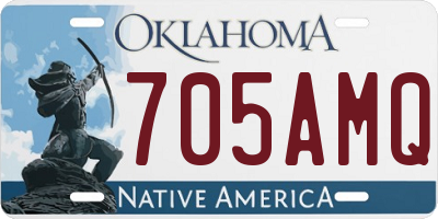 OK license plate 705AMQ
