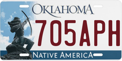 OK license plate 705APH