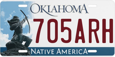 OK license plate 705ARH