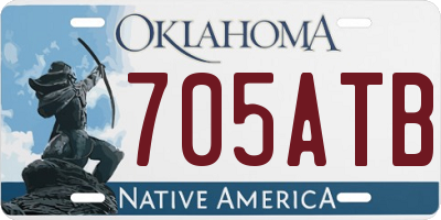 OK license plate 705ATB