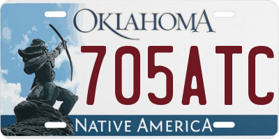 OK license plate 705ATC