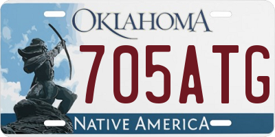 OK license plate 705ATG
