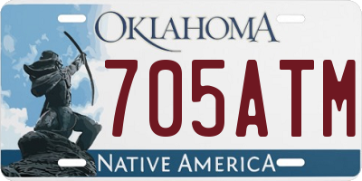 OK license plate 705ATM