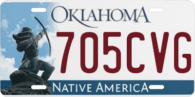 OK license plate 705CVG