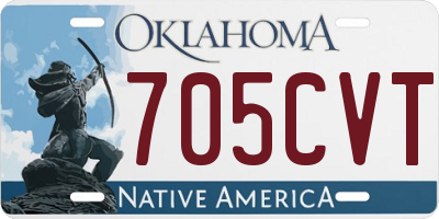 OK license plate 705CVT