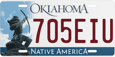 OK license plate 705EIU