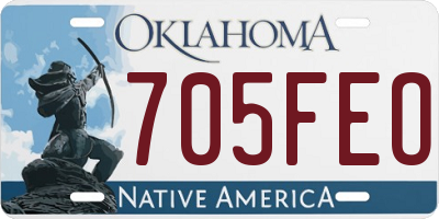 OK license plate 705FEO