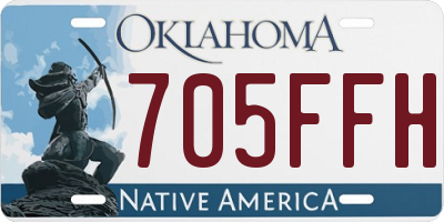 OK license plate 705FFH