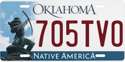 OK license plate 705TVO
