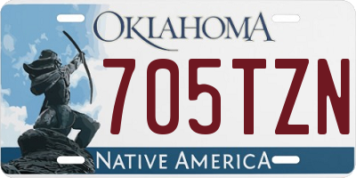 OK license plate 705TZN