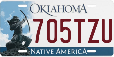 OK license plate 705TZU