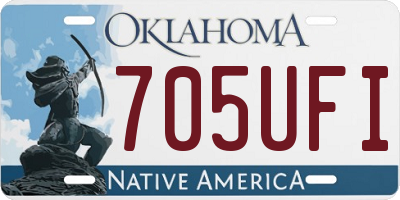 OK license plate 705UFI