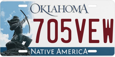 OK license plate 705VEW