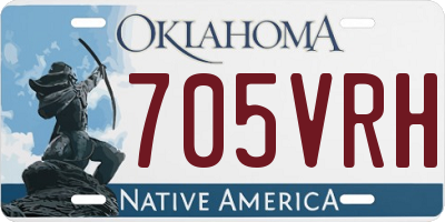 OK license plate 705VRH