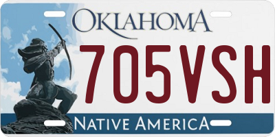 OK license plate 705VSH