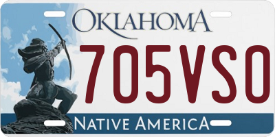 OK license plate 705VSO