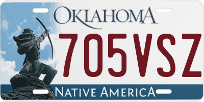 OK license plate 705VSZ