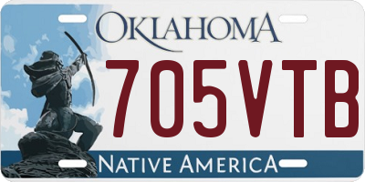 OK license plate 705VTB
